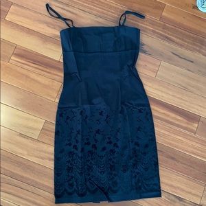 Black knee length dress
